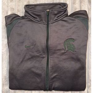 Nike Dri Fit Michigan State Jacket Full Zip‎ Long Sleeve Sz Small EUC